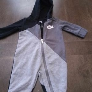 Nike baby one piece zip up . Never worn. Only washed one time